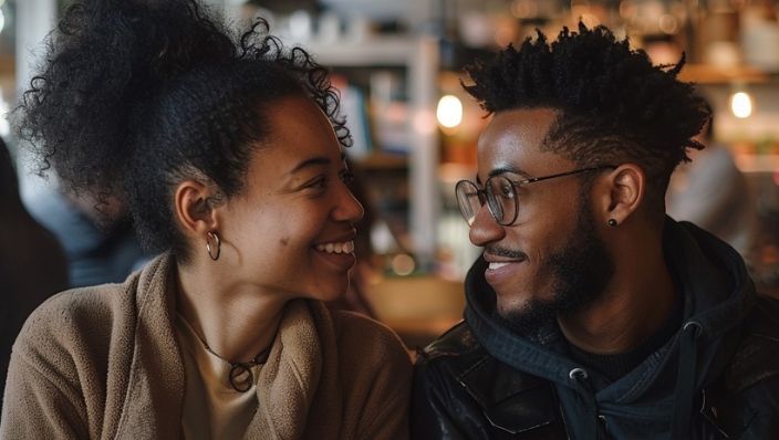 A chaste couple in love